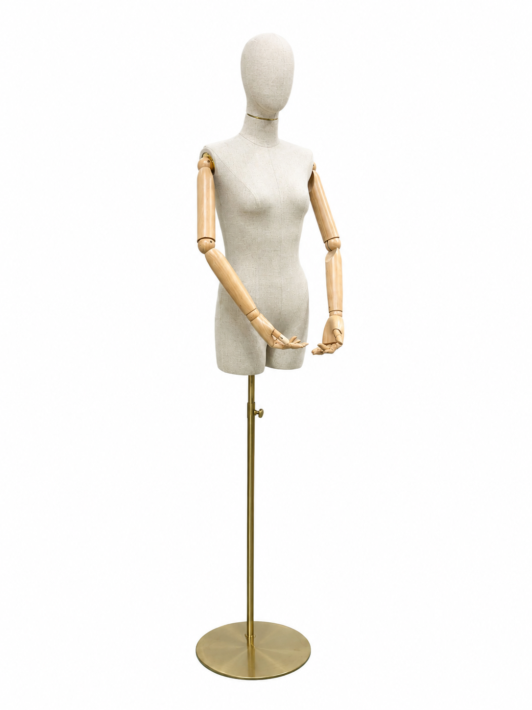 Busto mujer pie, con brazo de madera  mobible Ref 64005